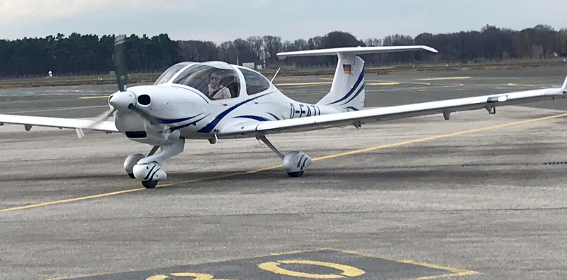 Flugschüler unterwegs mit der Diamond DA40 NG D-EATI...