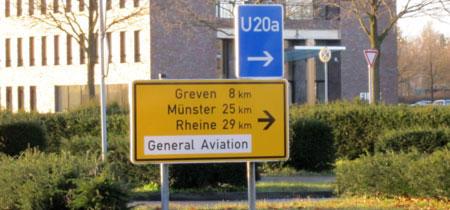 Anfahrtsbeschreibung zur aerotreff.de, aus Richtung Münster oder Osnabrück über die Autobahn kommend